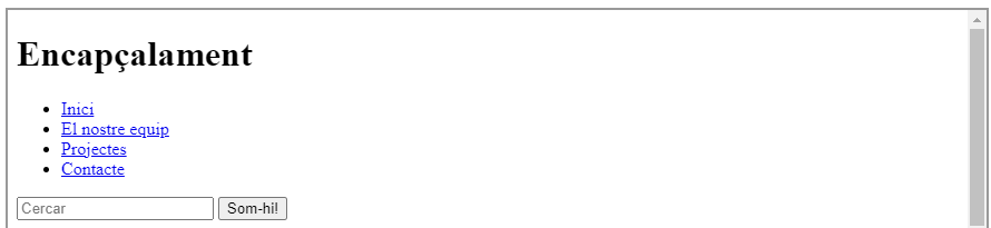 HTML navegació sense CSS